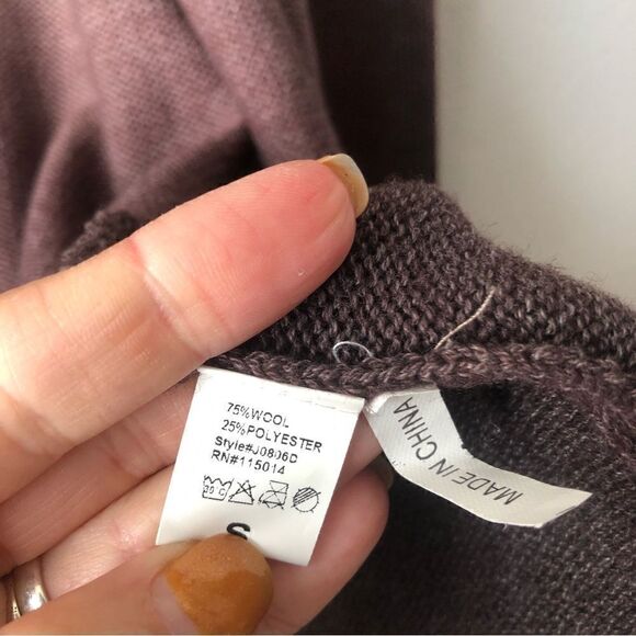 Niki Riki wool blend ombré Iron front hooded cardigan size small - Picture 6 of 8